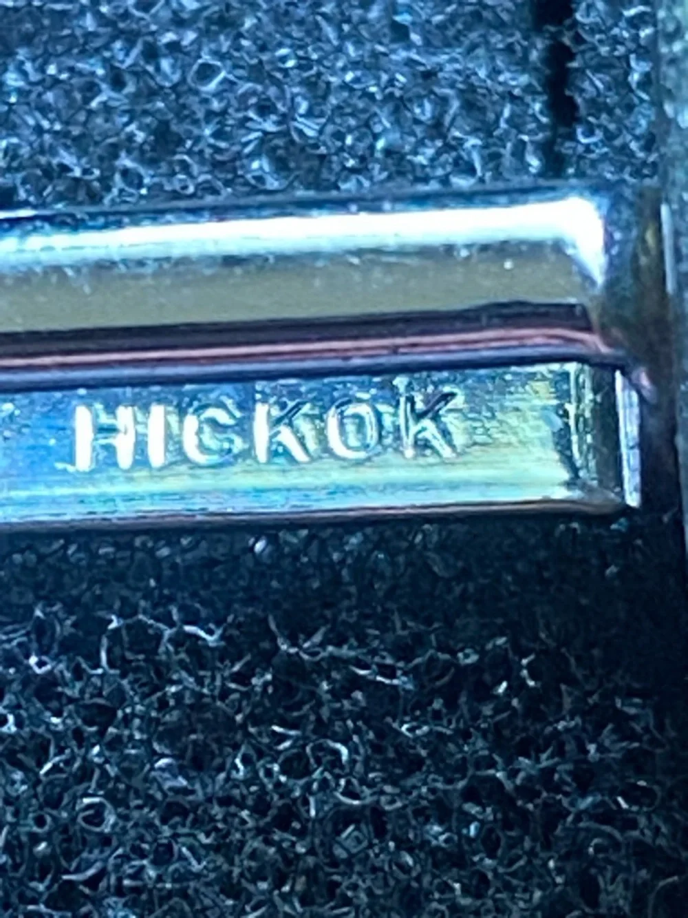 Vintage Hickok Men's Minimalist Silver-Tone Triagle Cufflinks 1950s-60s